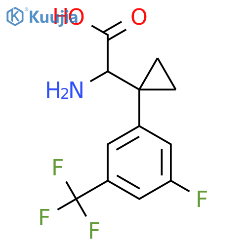 2-amino-2-{1-3-fluoro-5-(trifluoromethyl)phenylcyclopropyl}acetic acid structure