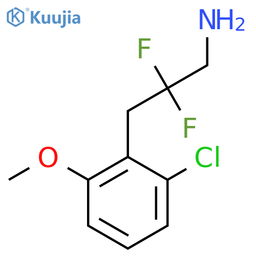 3-(2-chloro-6-methoxyphenyl)-2,2-difluoropropan-1-amine structure