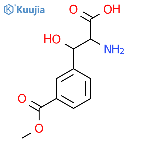 2-amino-3-hydroxy-3-3-(methoxycarbonyl)phenylpropanoic acid structure