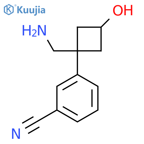 3-1-(aminomethyl)-3-hydroxycyclobutylbenzonitrile structure