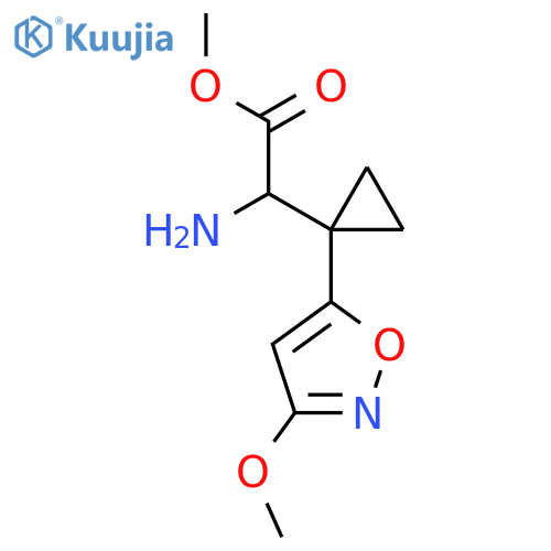 methyl 2-amino-2-1-(3-methoxy-1,2-oxazol-5-yl)cyclopropylacetate structure