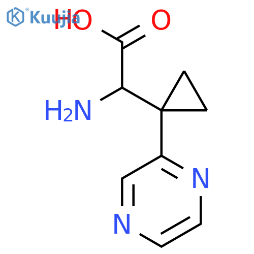 2-Amino-2-[1-(pyrazin-2-yl)cyclopropyl]acetic acid structure