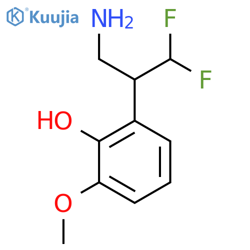 2-(3-amino-1,1-difluoropropan-2-yl)-6-methoxyphenol structure