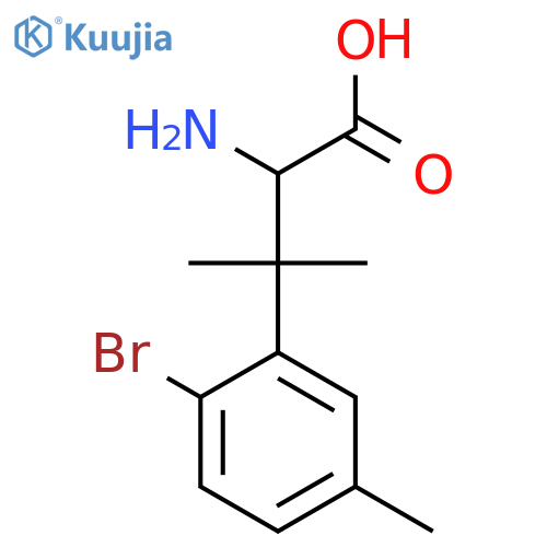 2-amino-3-(2-bromo-5-methylphenyl)-3-methylbutanoic acid structure