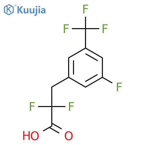 2,2-difluoro-3-3-fluoro-5-(trifluoromethyl)phenylpropanoic acid structure