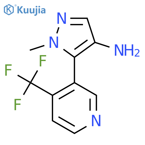 1-methyl-5-4-(trifluoromethyl)pyridin-3-yl-1H-pyrazol-4-amine structure