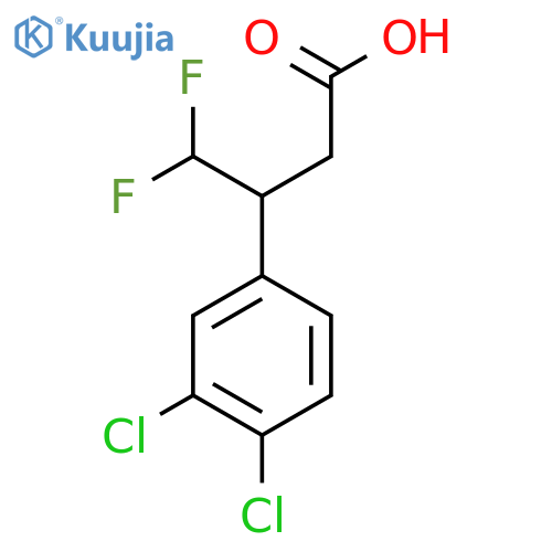 3-(3,4-dichlorophenyl)-4,4-difluorobutanoic acid structure