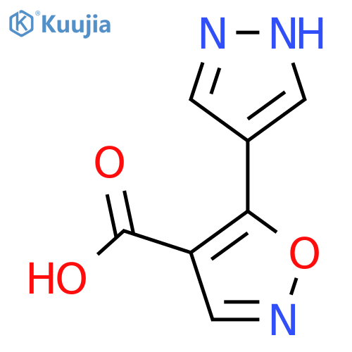 5-(1H-pyrazol-4-yl)-1,2-oxazole-4-carboxylic acid structure