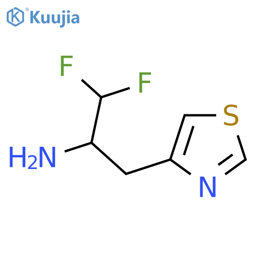 1,1-difluoro-3-(1,3-thiazol-4-yl)propan-2-amine structure