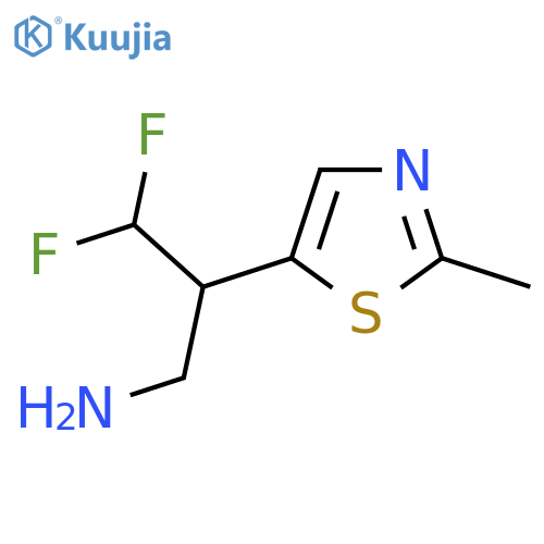 3,3-difluoro-2-(2-methyl-1,3-thiazol-5-yl)propan-1-amine structure