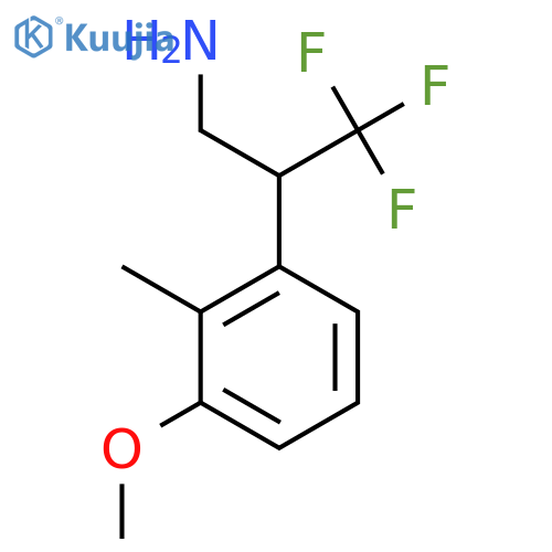 3,3,3-Trifluoro-2-(3-methoxy-2-methylphenyl)propan-1-amine structure