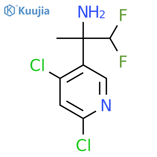 2-(4,6-dichloropyridin-3-yl)-1,1-difluoropropan-2-amine structure