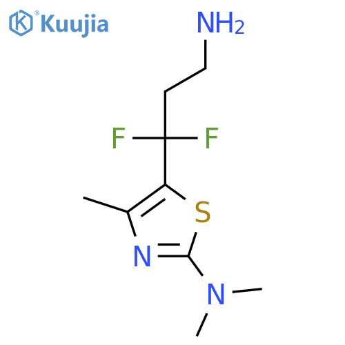 5-(3-amino-1,1-difluoropropyl)-N,N,4-trimethyl-1,3-thiazol-2-amine structure