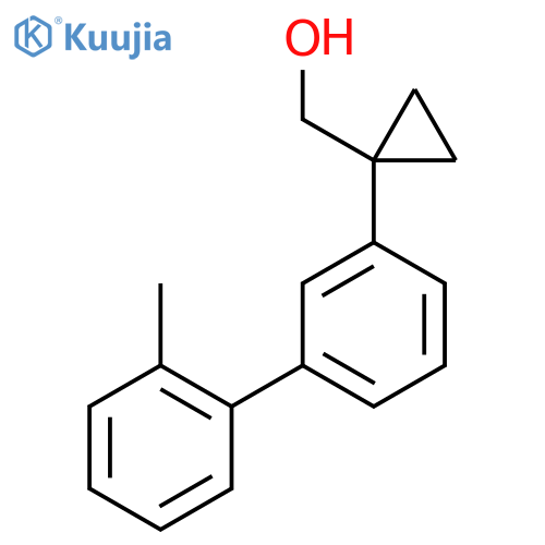 {1-3-(2-methylphenyl)phenylcyclopropyl}methanol structure