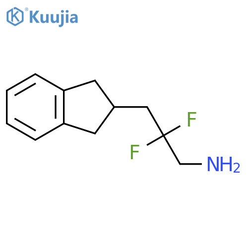 3-(2,3-dihydro-1H-inden-2-yl)-2,2-difluoropropan-1-amine structure