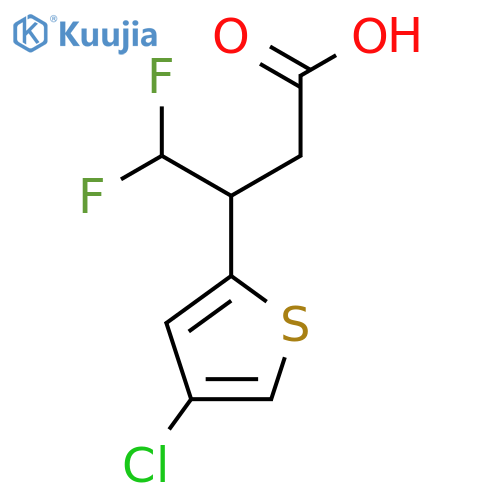 3-(4-chlorothiophen-2-yl)-4,4-difluorobutanoic acid structure