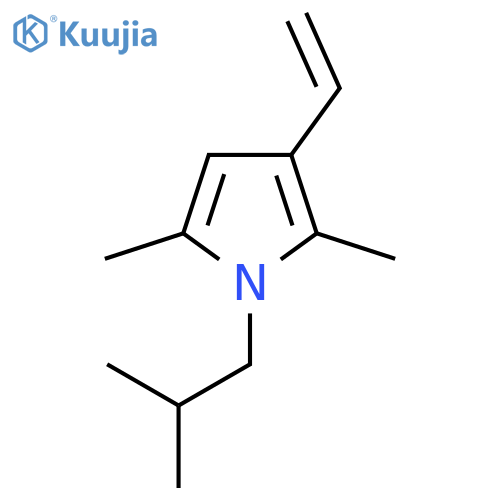 3-ethenyl-2,5-dimethyl-1-(2-methylpropyl)-1H-pyrrole structure