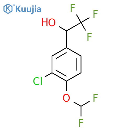1-3-chloro-4-(difluoromethoxy)phenyl-2,2,2-trifluoroethan-1-ol structure