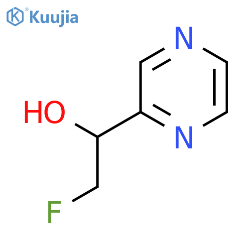 2-fluoro-1-(pyrazin-2-yl)ethan-1-ol structure