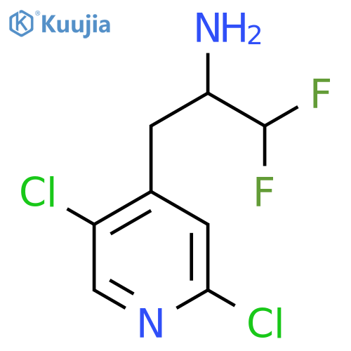 3-(2,5-dichloropyridin-4-yl)-1,1-difluoropropan-2-amine structure