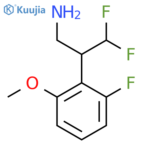 3,3-difluoro-2-(2-fluoro-6-methoxyphenyl)propan-1-amine structure
