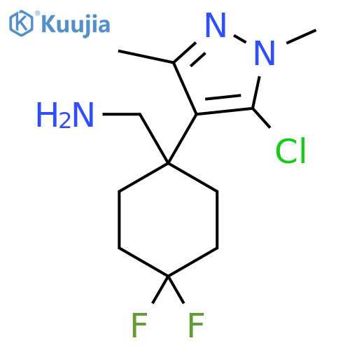 1-(5-chloro-1,3-dimethyl-1H-pyrazol-4-yl)-4,4-difluorocyclohexylmethanamine structure
