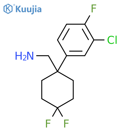 1-(3-chloro-4-fluorophenyl)-4,4-difluorocyclohexylmethanamine structure