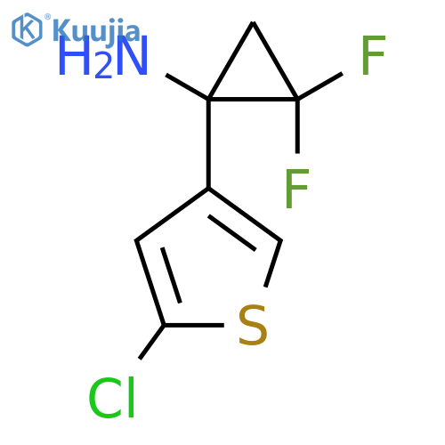 1-(5-chlorothiophen-3-yl)-2,2-difluorocyclopropan-1-amine structure