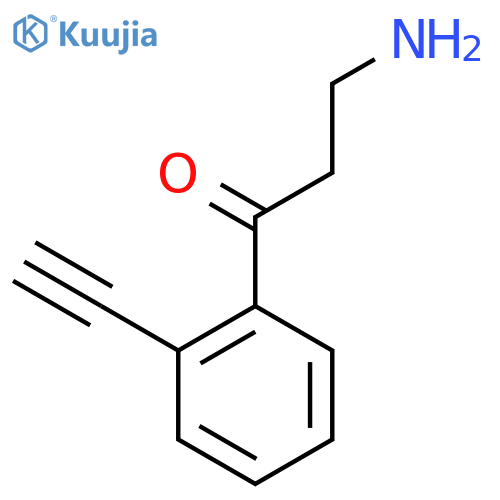 3-amino-1-(2-ethynylphenyl)propan-1-one structure