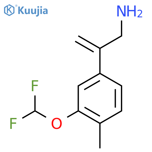 2-3-(difluoromethoxy)-4-methylphenylprop-2-en-1-amine structure