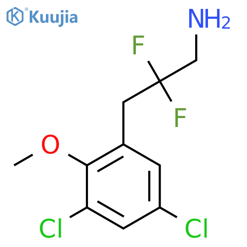 3-(3,5-dichloro-2-methoxyphenyl)-2,2-difluoropropan-1-amine structure