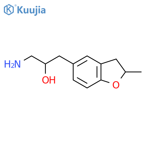 1-amino-3-(2-methyl-2,3-dihydro-1-benzofuran-5-yl)propan-2-ol structure