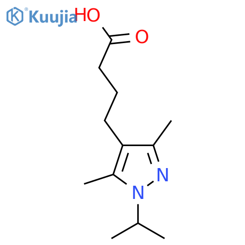 4-3,5-dimethyl-1-(propan-2-yl)-1H-pyrazol-4-ylbutanoic acid structure