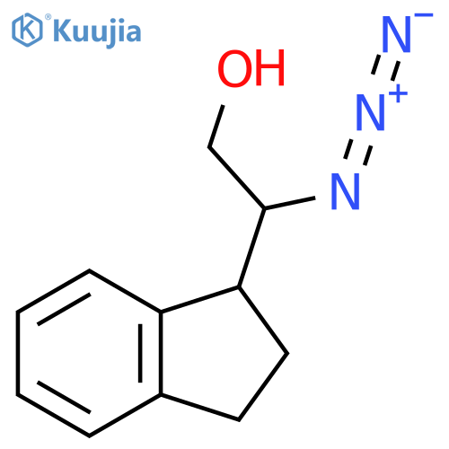 2-azido-2-(2,3-dihydro-1H-inden-1-yl)ethan-1-ol structure