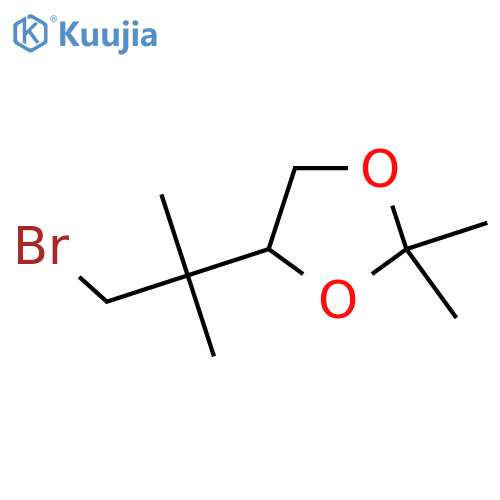 4-(1-bromo-2-methylpropan-2-yl)-2,2-dimethyl-1,3-dioxolane structure