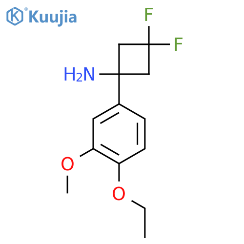 1-(4-ethoxy-3-methoxyphenyl)-3,3-difluorocyclobutan-1-amine structure