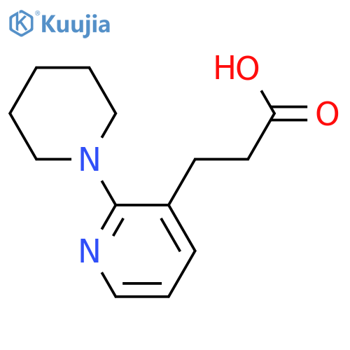 3-2-(piperidin-1-yl)pyridin-3-ylpropanoic acid structure