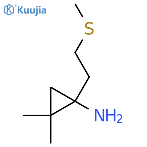 2,2-dimethyl-1-2-(methylsulfanyl)ethylcyclopropan-1-amine structure