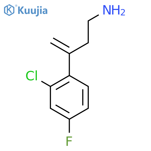 3-(2-chloro-4-fluorophenyl)but-3-en-1-amine structure