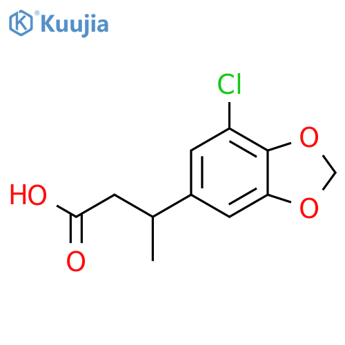 3-(7-chloro-1,3-dioxaindan-5-yl)butanoic acid structure