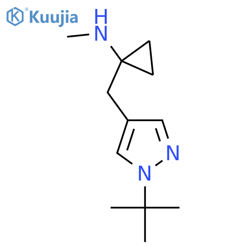 1-(1-tert-butyl-1H-pyrazol-4-yl)methyl-N-methylcyclopropan-1-amine structure
