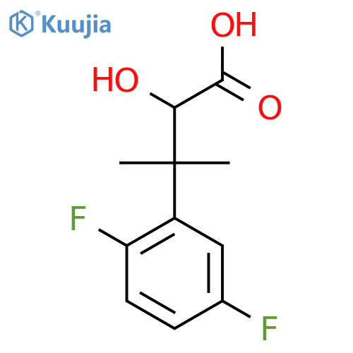 3-(2,5-difluorophenyl)-2-hydroxy-3-methylbutanoic acid structure