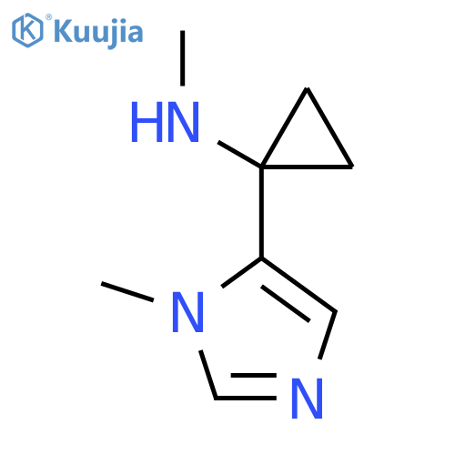 N-methyl-1-(1-methyl-1H-imidazol-5-yl)cyclopropan-1-amine structure