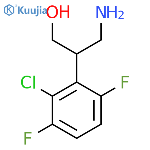 3-amino-2-(2-chloro-3,6-difluorophenyl)propan-1-ol structure