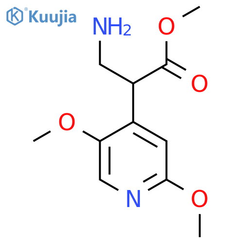 methyl 3-amino-2-(2,5-dimethoxypyridin-4-yl)propanoate structure