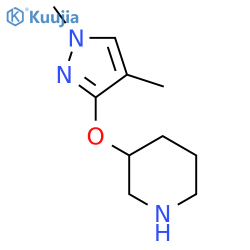 3-(1,4-dimethyl-1H-pyrazol-3-yl)oxypiperidine structure