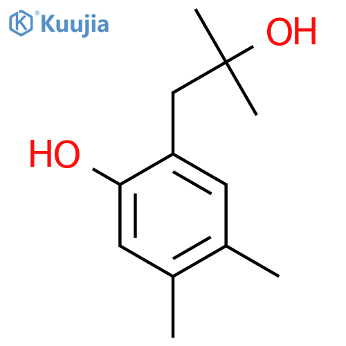 2-(2-hydroxy-2-methylpropyl)-4,5-dimethylphenol structure