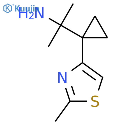 2-1-(2-methyl-1,3-thiazol-4-yl)cyclopropylpropan-2-amine structure