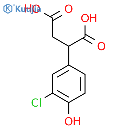 2-(3-chloro-4-hydroxyphenyl)butanedioic acid structure