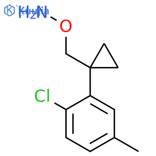 O-{1-(2-chloro-5-methylphenyl)cyclopropylmethyl}hydroxylamine structure